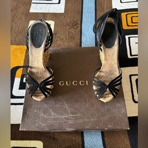 Used Gucci Black Wedges